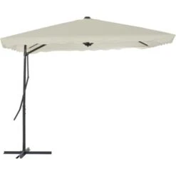 Ombrellone Da Esterni Con Palo In Acciaio 250x250 Cm Sabbia VidaXL