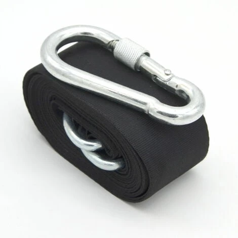 Kit Per Appendere Sedia Sospesa 150Kg Ad Albero 1 Cinghia 300x5cm Fissaggio Nero - immagine 3