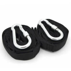 Kit Per Appendere Amaca 300kg Ad Albero Trave 2 Cinghie 280x2,5 Cm Fissagio Nero