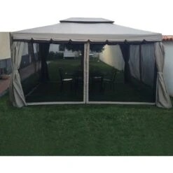 4 ZANZARIERE LATERALI DI RICAMBIO 3X4 PER GAZEBO DA GIARDINO