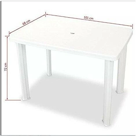 MAURY'S TAVOLO FARETTO DA ESTERNO 101 X 68 X H72 CM BIANCO - immagine 4