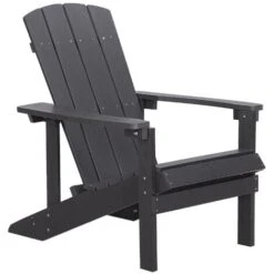 Sedia Da Giardino Grigio Scuro Adirondack