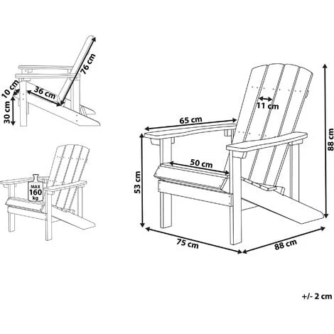 Sedia Da Giardino Turchese Adirondack - immagine 3