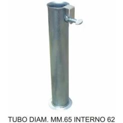 TUBO ZINCATO X BASE GRANIGL. DIAM.65 INT.62