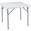 Tavolo Pieghevole Da Catering, Giardino Bianco Perfetto Come Tavolo Da Campeggio, Da Buffet, Da Cucina Tavolino Esterni Richiudibile, Cm 90x90x74 Cm