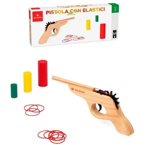 Dal Negro Pistola Giocattolo In Legno Con Elastici Per Bambini Idea Regalo