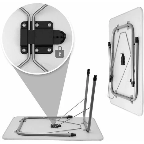 Deuba Tavolo Da Campeggio Pieghevole In Alluminio Altezza Regolabile 80x54cm Tavolino Spiaggia Giardino Balcone Terrazza Picnic - immagine 4