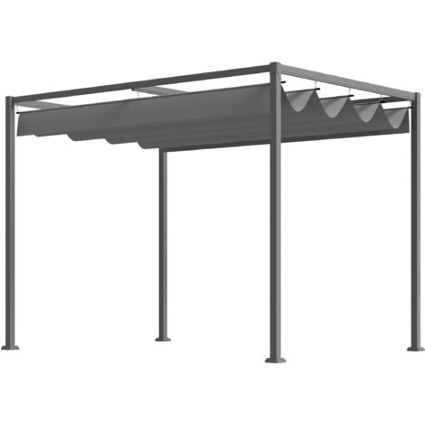 Outsunny Gazebo Pergola Con Telo Scorrevole Per Esterni, 298 X 213 X 222 Cm