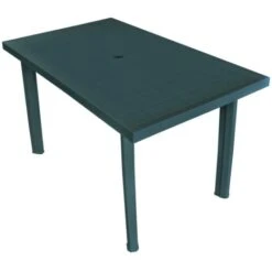 Tavolo Da Giardino In Plastica Rettangolare Velo 126x75x72h Cm Verde