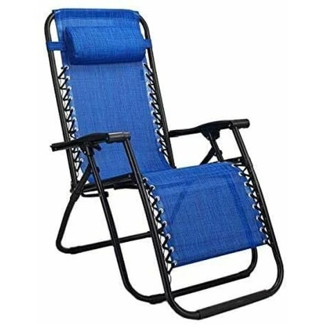 SEDIA RECLINABILE ZERO GRAVITY IN TEXTIELENE BLU