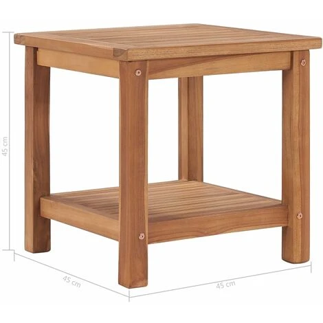 Tavolino Da Caffè 45x45x45 Cm In Legno Massello Di Teak VidaXL - immagine 3