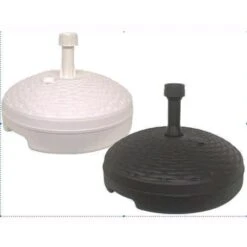 BASE PER OMBRELLONE IN PVC Colore Grigio Effetto RATTAN 45X45 CM LT22