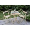 Promo Set Giardino Tavolo Price + 4 Sedie Happy Hour In Legno Naturale