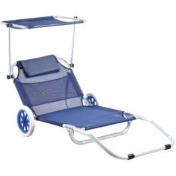 SPIAGGINA TROLLEY IN TEXTILENE CON TETTINO ASS.