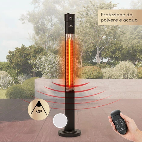 Blumfeldt Heat Guru Plus Radiatore 2000 W 3 Livelli Riscaldanti Telecomando Nero