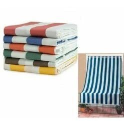 TENDA DA SOLE CON ANELLI RESISTENTE ESTERNI VERANDA GIARDINO BALCONE SOLE - Marrone 150x250