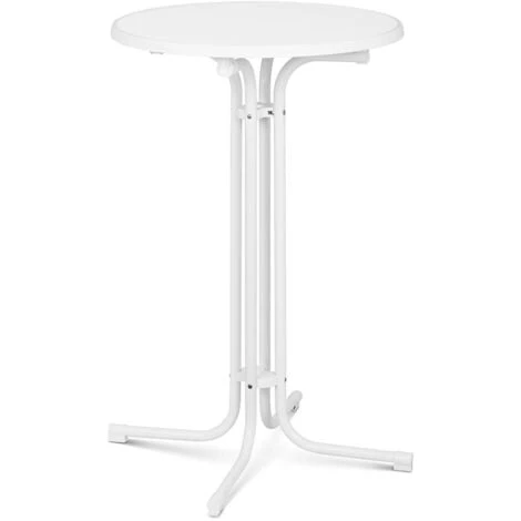 Tavolo Da Bar Pieghevole Tavolino Altro Da Bistro Chiosco Rotondo Ø 70 Cm Bianco