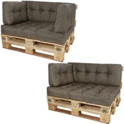 Melko Pallet Cuscino Pallet Cuscino Pallet Cuscino Pallet Cuscino Pallet Cuscino Pallet Cuscino Pallet Cuscino Pallet Cuscino Per Esterni - 60x40x20/10CM Marrone