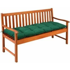 Detex Cuscino Copripanca Imbottito 145x45x8cm Effetto Viscosa Interni Esterni Imbottitura Panca Verde