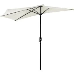 Outsunny Ombrelloni Da Giardino Arredamento Esterni Ombrellone Da Terrazza Esterno Impermeabile Protezione UV Bianco