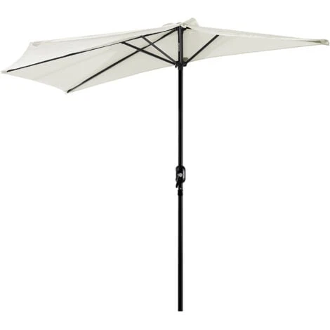 Outsunny Ombrelloni Da Giardino Arredamento Esterni Ombrellone Da Terrazza Esterno Impermeabile Protezione UV Bianco