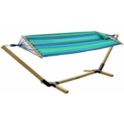 Lettino Da Giardino Pensile Con Struttura In Legno Di Cotone Opaco L 200 Cm Multicolore Harms 504558