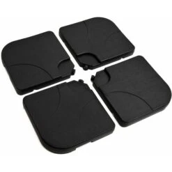 Outsunny Set 4pz Base Per Ombrellone Da Giardino In Plastica 50 × 50 × 7.5cm