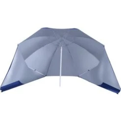 Outsunny Ombrellone Tenda Parasole 2 In 1 Da Giardino Spiaggia Protezione UV 50 In Poliestere Ferro Con Borsa Di Trasporto 210x 222cm