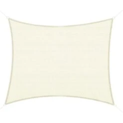 Outsunny Tendone Parasole Rettangolare In HDPE, Crema, 3x4m