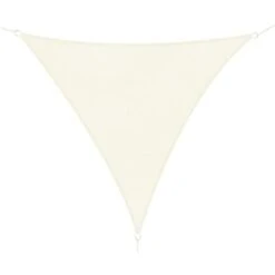 Outsunny Tendone Parasole Triangolare In HDPE, Crema, 3x3x3m