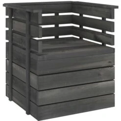 Poltrona Da Giardino In Legno Massello Di Pino Grigio Scuro VidaXL