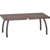Outsunny Tavolino In Rattan Sintetico Da Esterno, Giardino, Terrazzo Impermeabile Marrone 90x50x35cm