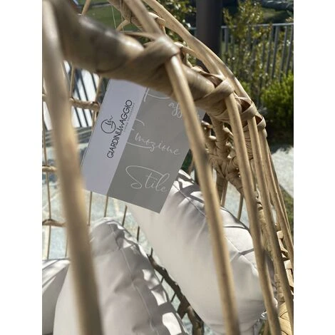 Poltrona Dondolo Sospesa In Polyrattan Con Piedistallo ANDROMEDA By Giardini Di Maggio - immagine 5