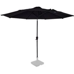 VONROC Ombrellone Parasole Da Giardino Premium Recanati Ø300cm. Inclinabile. Tessuto UPF50+. Antracite/Nero
