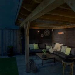 VONROC Stufa Riscaldante A Infrarossi 2000W Da Esterno. 2 Livelli Di Calore. Per Parete E Soffitto. Con Elemento Anabbagliante. Incl. Telecomando. Nero