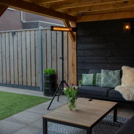 VONROC Treppiede - Supporto Da Pavimento. Telescopico Ed Estendibile 110-180cm. Leggero E Robusto. Nero Opaco - immagine 2