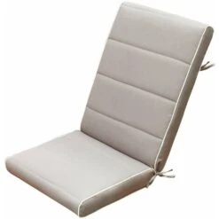 Cuscino Medio Beige Con Doppia Cucitura Per Sedia E Poltrona Per Esterno Idrorepellenti Resistente All'Acqua