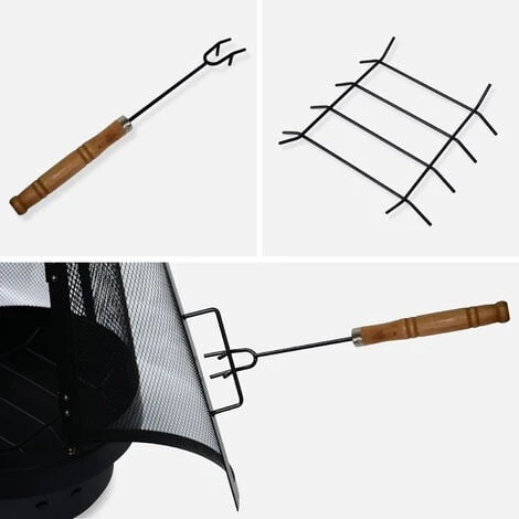 Braciere - Lipari Nero - Riscaldamento Esterno, Fuoco A Legna, Braciere - immagine 5