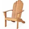 Adirondack Chair Sedia A Sdraio Da Spiaggia Poltrona Giardino, Lettino Prendisole (Naturale)