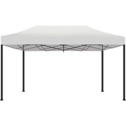 Kebon Tenda / Gazebo Per Giardino 3X4,5 Mt Impermeabile Tendone Pieghevole Per Fiere E Mercati Colore Bianco