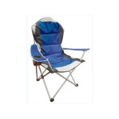 HU-156 Sedia Pieghevole Camping Da Campeggio Poltrona Sdraio Pic Nic Trasportabile Da Giardino Sgabello Blu