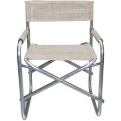 Sedia Regista In Allum. E Tessuto Textilene Cream