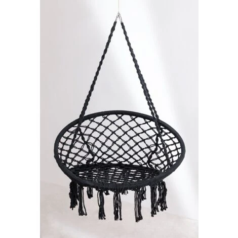 SKLUM Poltrona Pensile Bahli Nero - immagine 4