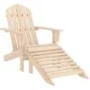Sedia Da Giardino Adirondack Con Ottomana In Massello Di Abete VidaXL