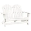 Sedia 2 Posti Da Giardino Adirondack In Abete Massello Bianco VidaXL