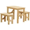 Tavolo Con 2 Sedie Per Bambini In Legno- Gruppo Tavolo Con Panche L60xL36xA51 Cm - Timbela M014