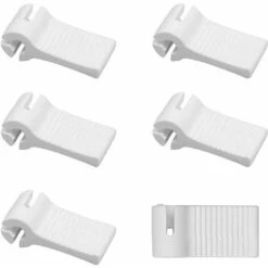 Windhager - Lot De 5 Crochets Bouchon Pour Fixation Voile Solaire Blanc