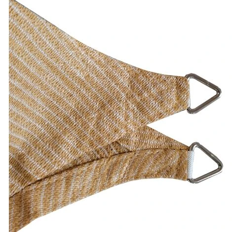 Rebecca Mobili Tenda A Vela Triangolare Parasole Beige Polietilene Anti UV 3x3x3 - immagine 5