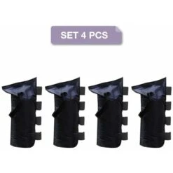 Rebecca Mobili 4 Pz Pesi Gazebo Sacchi Da Riempire Per Tende Neri 48x22,5