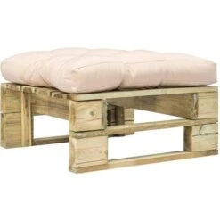 Divano Da Giardino Su Pallet Con Cuscino Sabbia Legno Verde